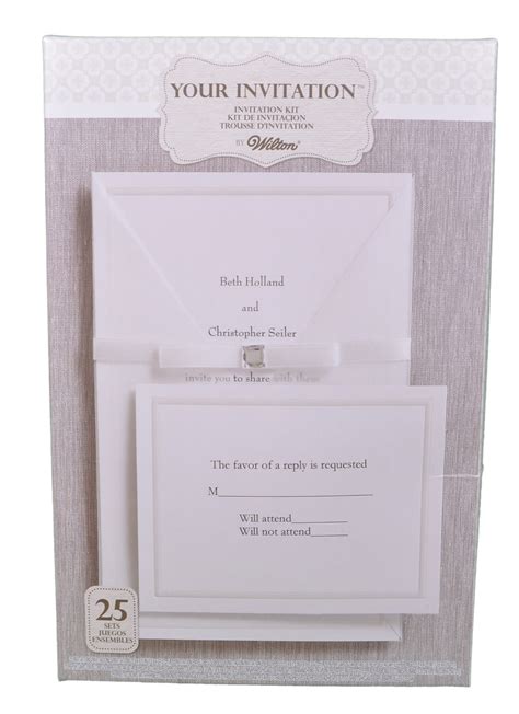 Set of 25 Wilton Wedding Princess Invitation Kit 1010107 Print At Home