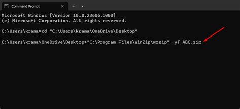 WinZip Command Prompt
