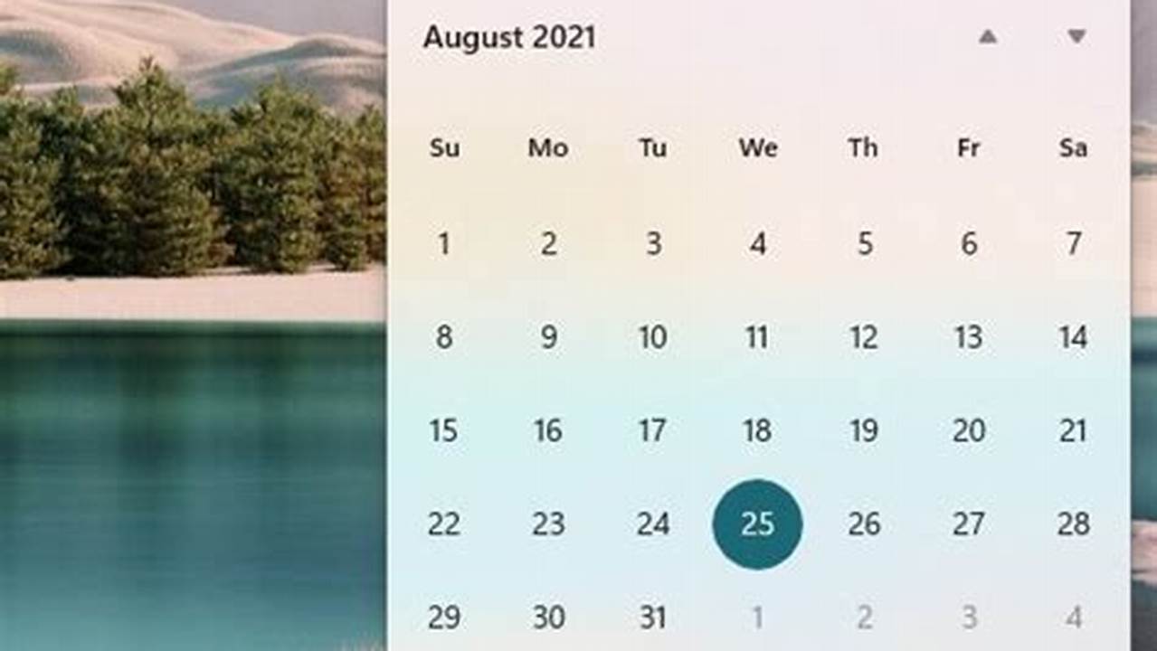 Windows 11 Calendar Widget