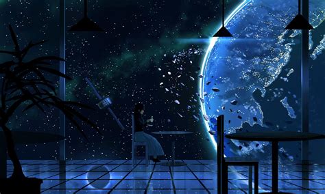 Windows 1.0 Galaxy Anime Wallpaper