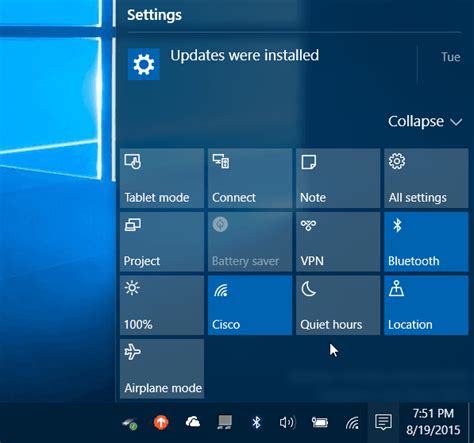 Windows 10 Action Center
