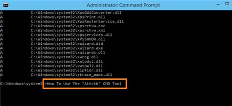 Windows 10 Command Prompt attrib