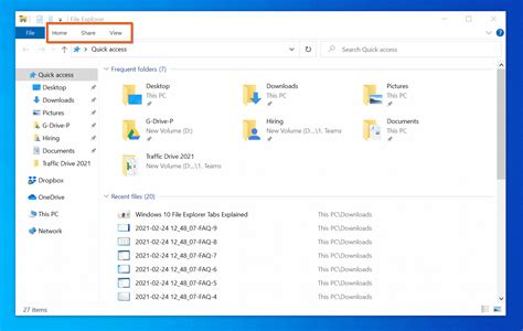 Windows 10 File Explorer