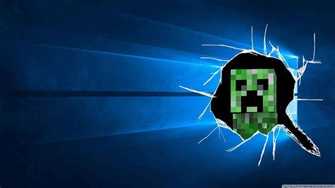 Windows 10 Minecraft Creeper Wallpaper