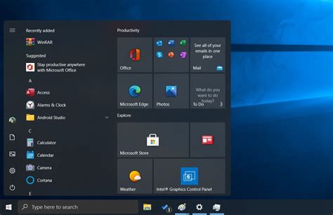 Windows 10 Start Menu redesign