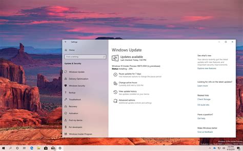 Windows 10 build 18875 improvements and fixes