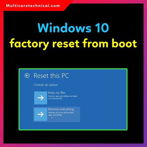 Windows 10 Boot Reset