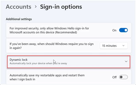 Fitur Dynamic Lock Windows 11