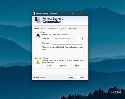 Windows 11 Remote Desktop Connection