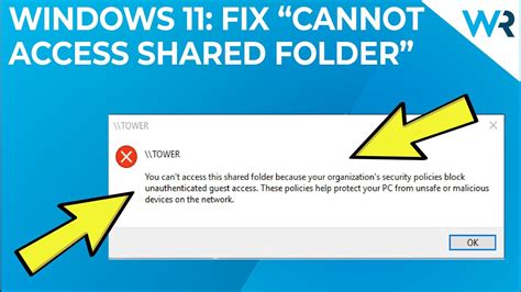 Windows Cannot Access Shared Folder You Do Not Have Permission Fix