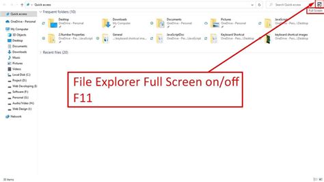 Layar Penuh pada File Explorer