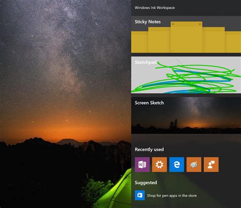 Windows Ink Workspace