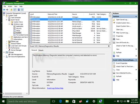 Windows Memory Diagnostic Result