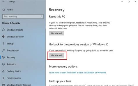 Fitur Go Back Windows