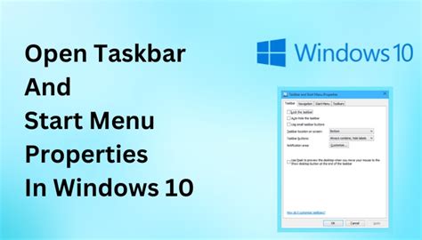 Windows Taskbar Properties
