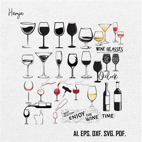 Download Wine Bundle SVG / Cut Files /... Commercial Use for Cricut