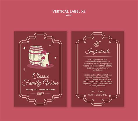 Wine Label Template Photoshop - 23+ Free & Premium Download