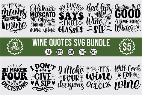 Download Wine Quotes Bundle Crafts
