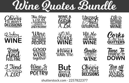 Download Wine Quotes Bundle Cut Files