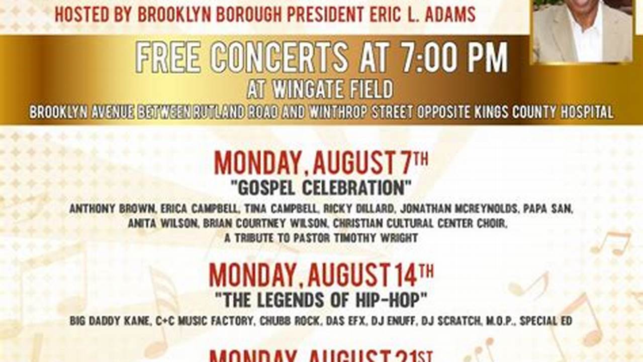 Wingate Concert Series 2025 Lineup