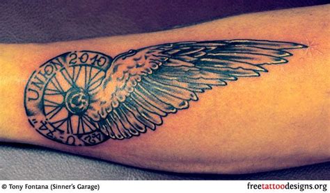 Winged Wheel Tattoo