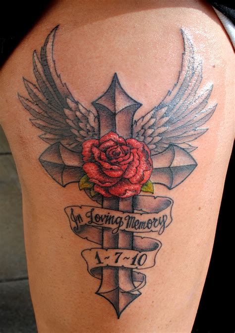 Celtic cross angel wings tattoo Wings tattoo, Tattoos