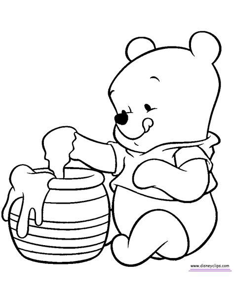 Winnie The Pooh Printable Colouring Pages