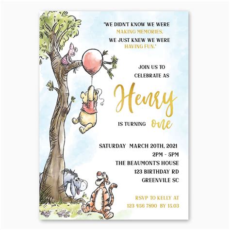 Winnie The Pooh and Friends Invitation ← Wedding Invitation Templates
