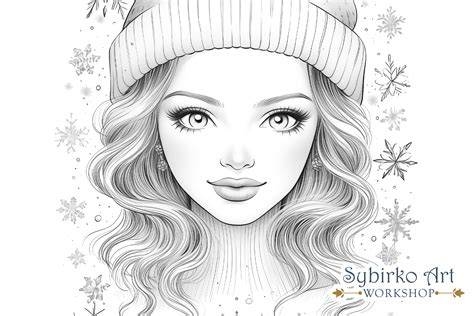 Winter Anime Girl Coloring Pages