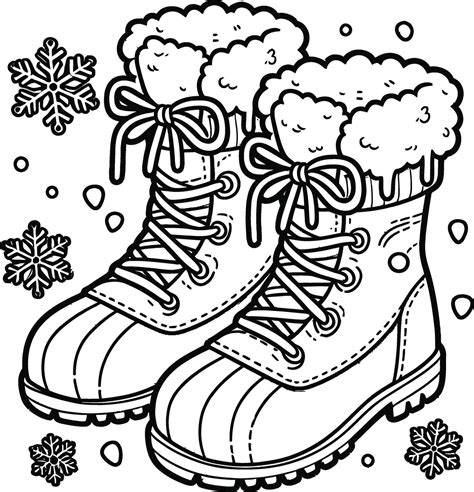 Winter Boots Coloring Pages