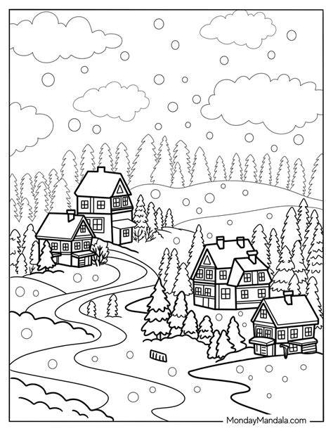 Winter Coloring Pages Landscape