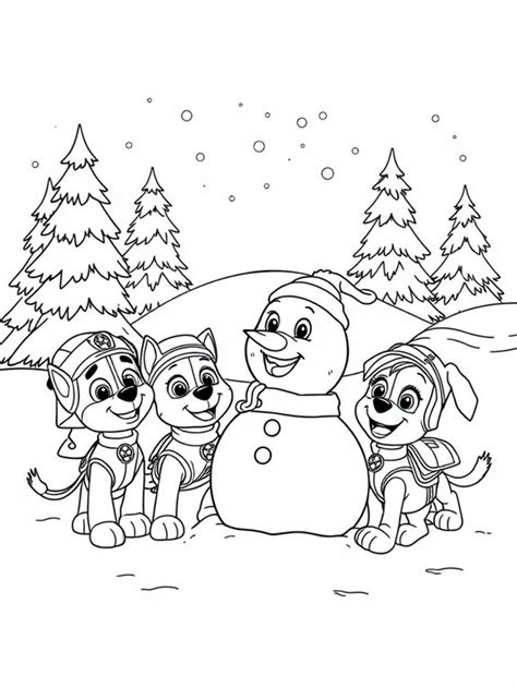 Winter Coloring Pages Paw Patrol