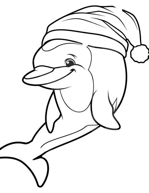 Winter Dolphin Coloring Pages