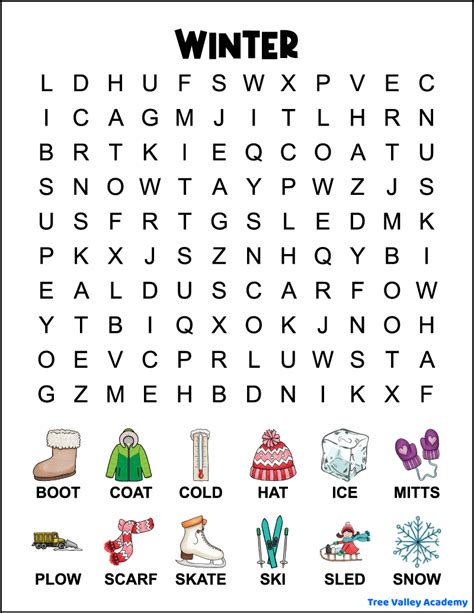 Winter Indoor Daily Worksheet Grade 1