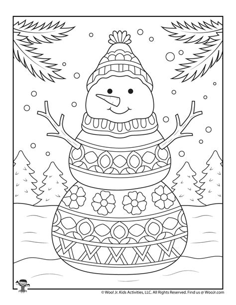 Winter Printable Coloring Sheets