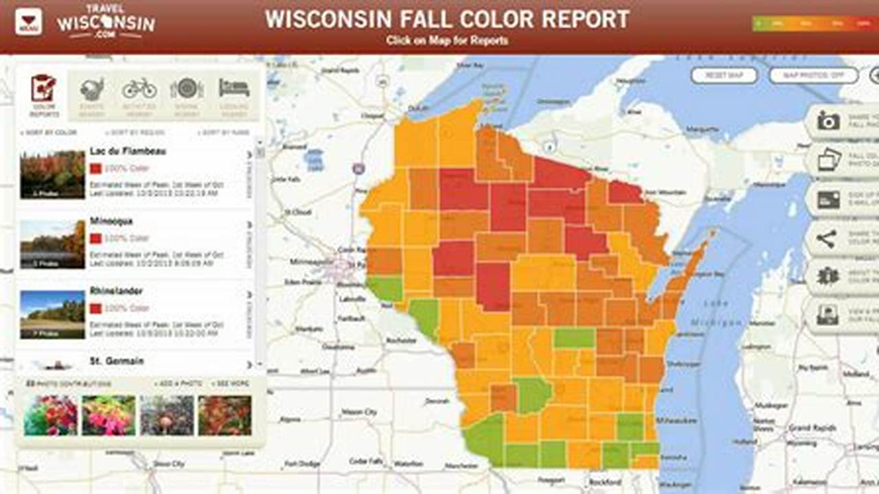Wisconsin Fall Color Map 2024