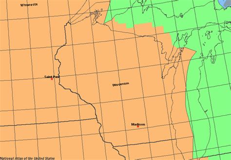 Wisconsin Time Zone Map