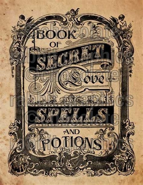 Witch Spell Book Cover Printable