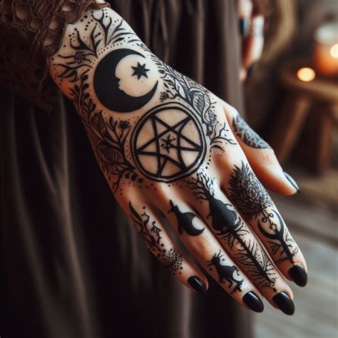 Witchcraft Hand Tattoos