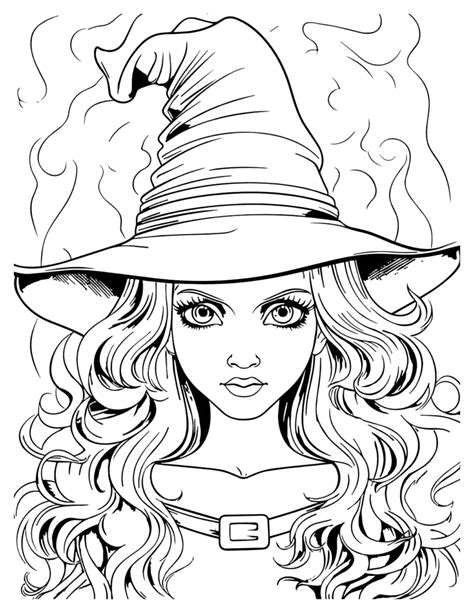Witches Coloring Pages