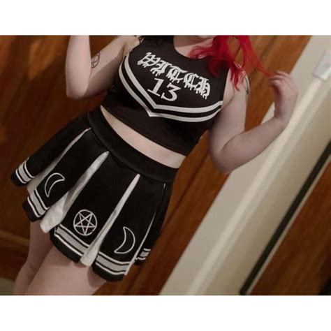 A witchy cheerleader costume