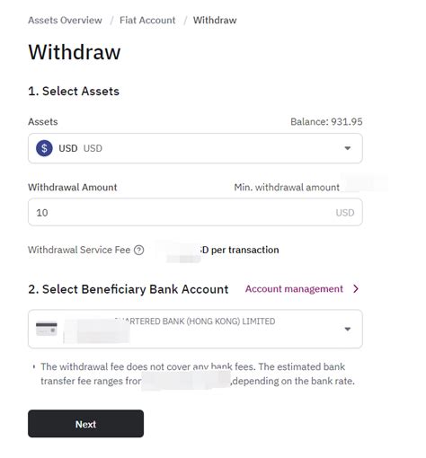 Withdrawing Fiat Currency