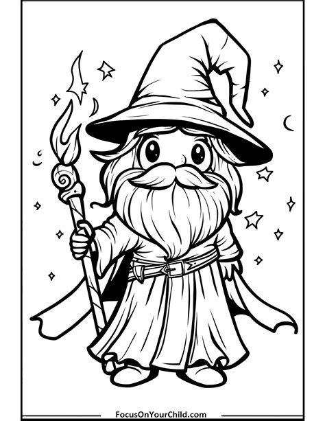 Wizard Coloring Pages