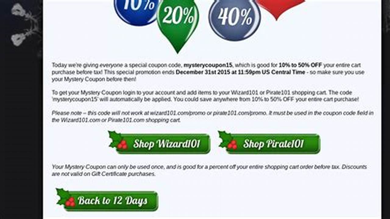 Wizard101 Coupon Code 2024