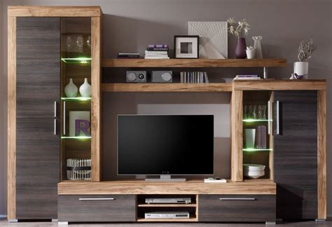 Lomadox Wohnwand »CRISP61«, (4St., 4tlg), Kleine 4tlg. in weiß mit