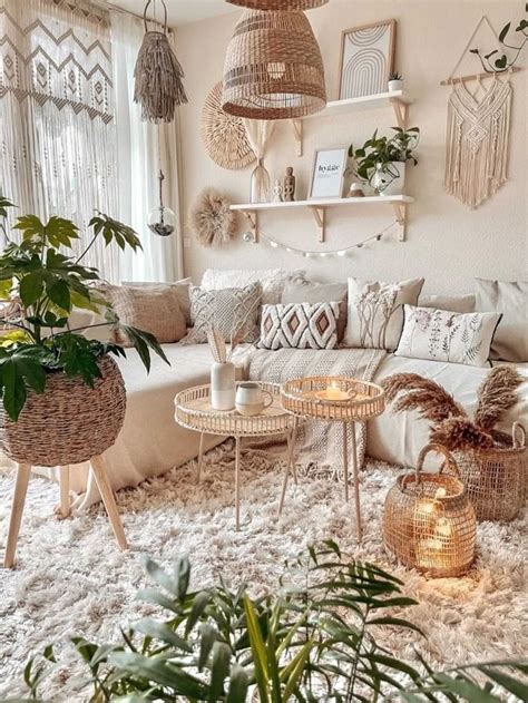 70+ Inspiring Plant Decor Living Room Ideas Bohemian Styles