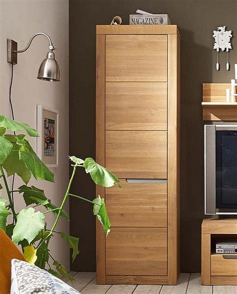 Wohnzimmer Hochschrank Rovert in modernem Design mit offenen Fächern