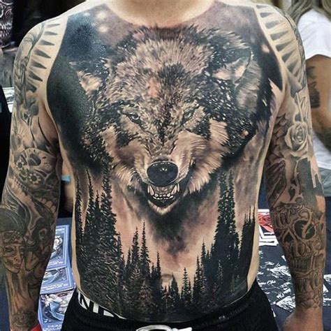 50 Magnificent Wolf Tattoos For Chest