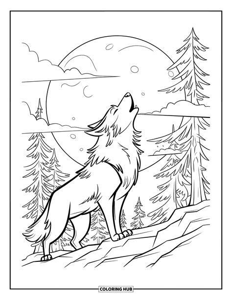 Wolf Coloring Book Pages