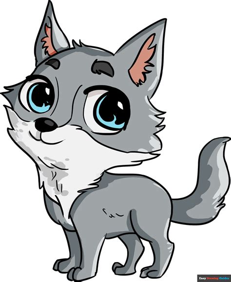 Wolf Cute Animals To Draw Easy